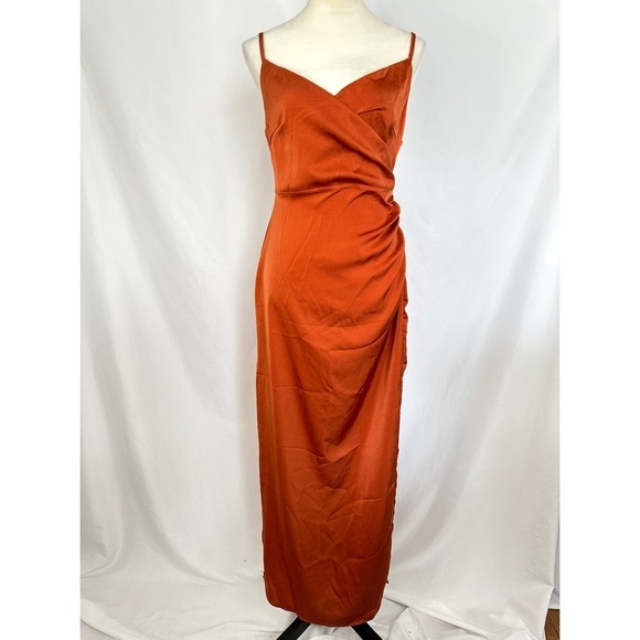 Women’s‎ Dress Maxi Cocktail Slit Spaghetti Straps Elegant Evening Dress Medium - Picture 1 of 13